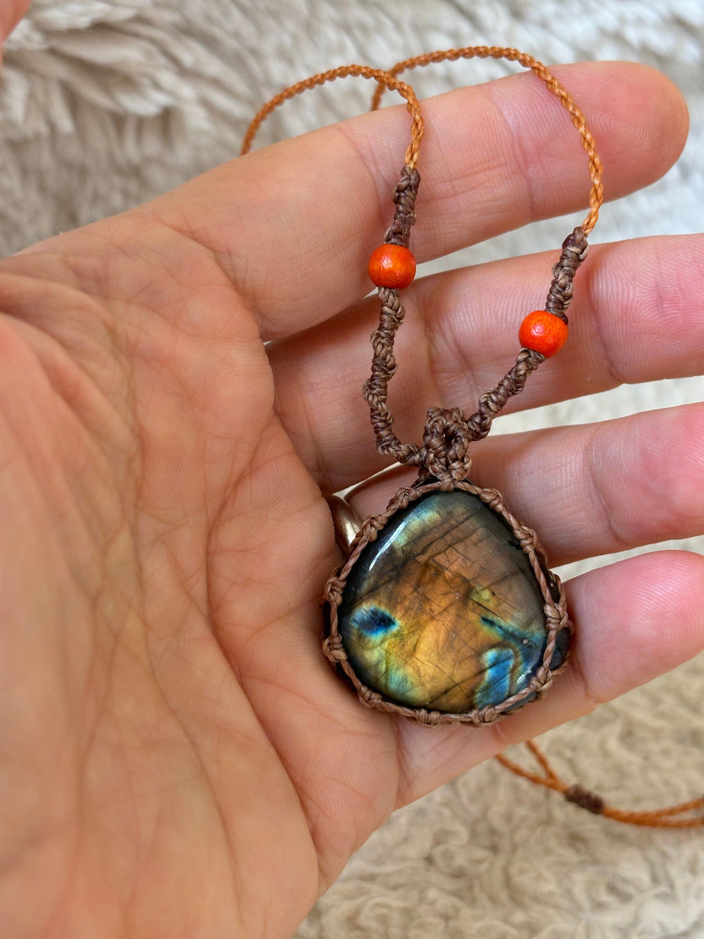 Collier Labradorite goutte-2