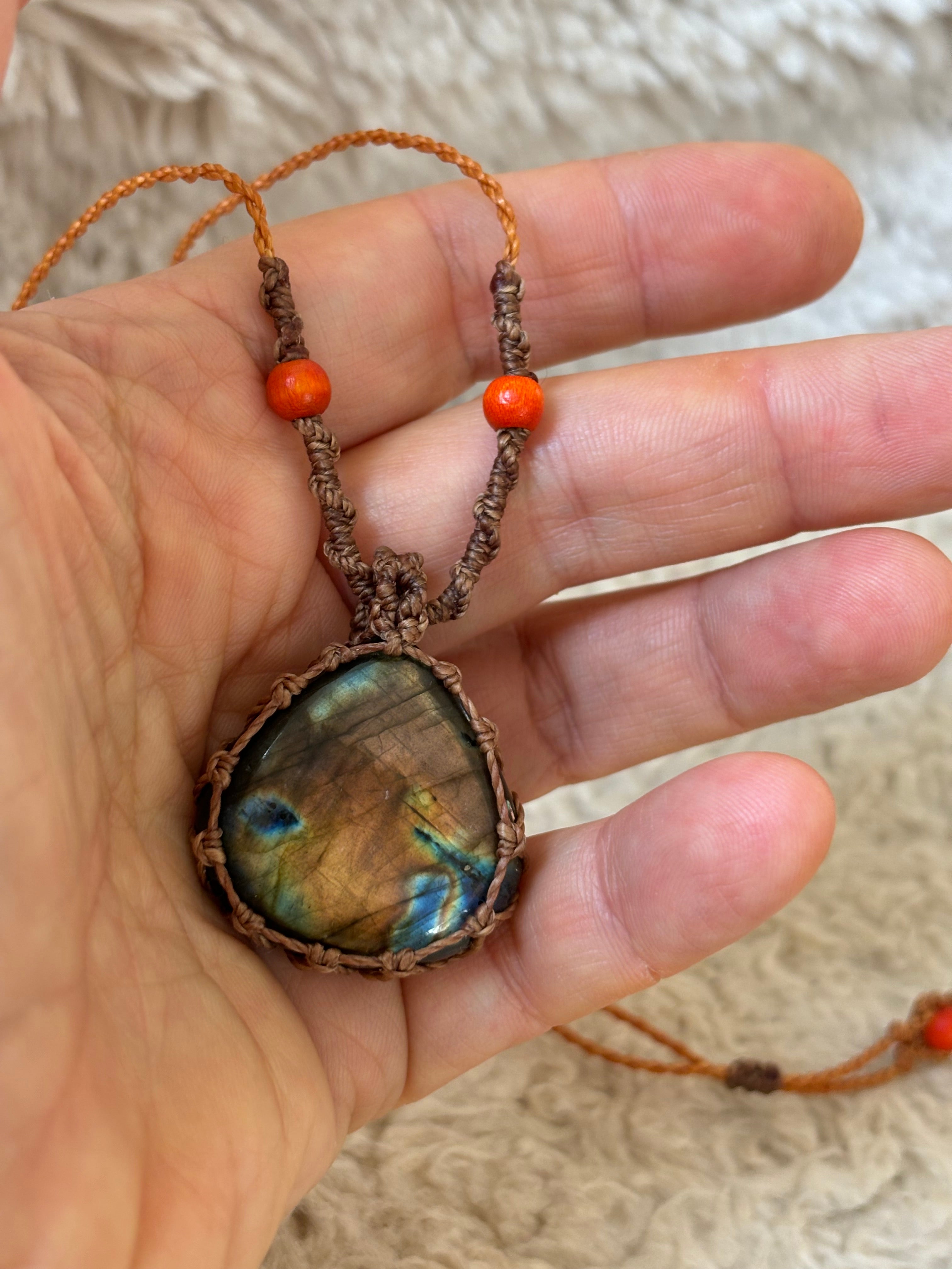 Collier Labradorite goutte-2