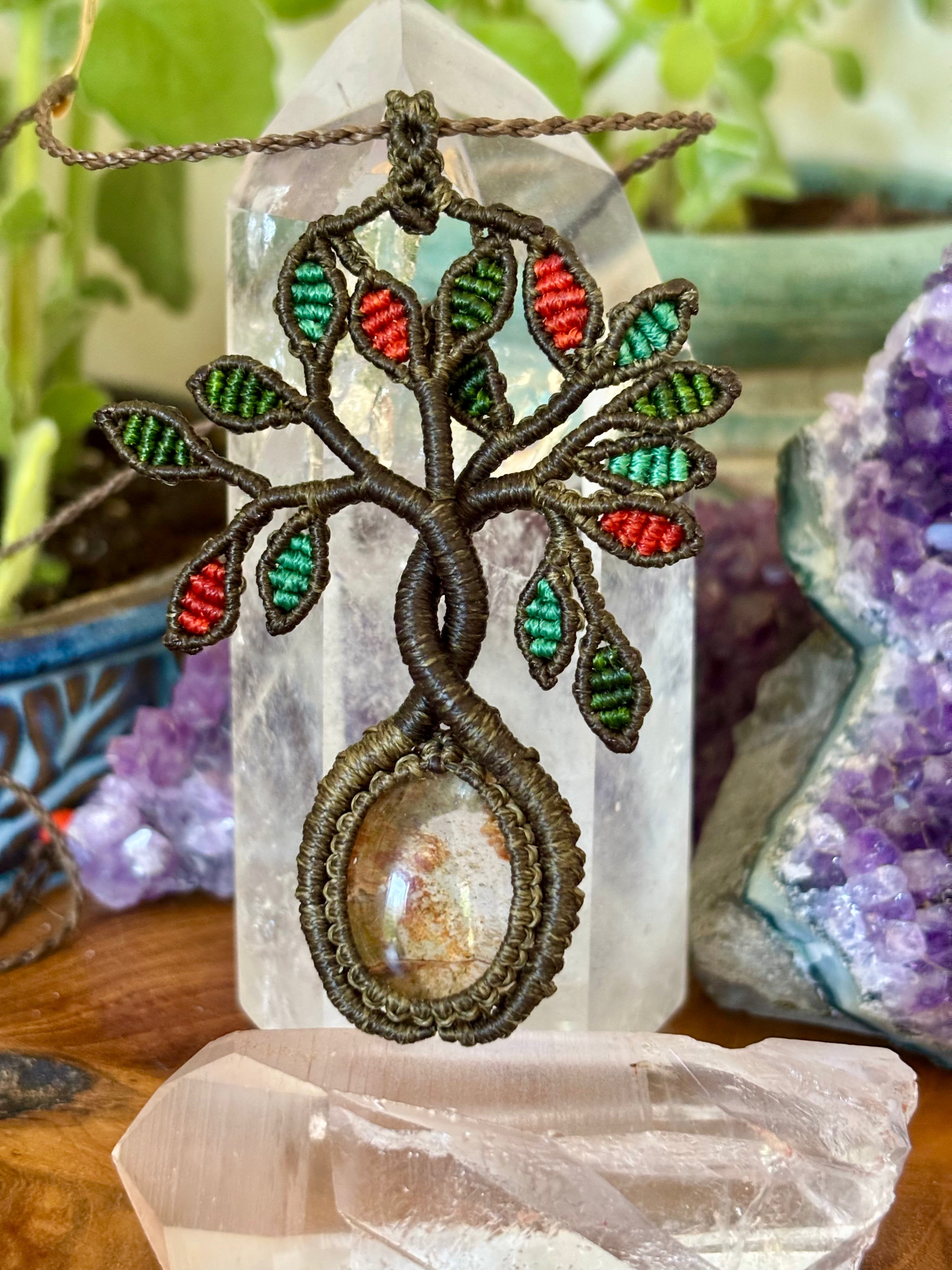 Collier Arbre de vie quartz jardin