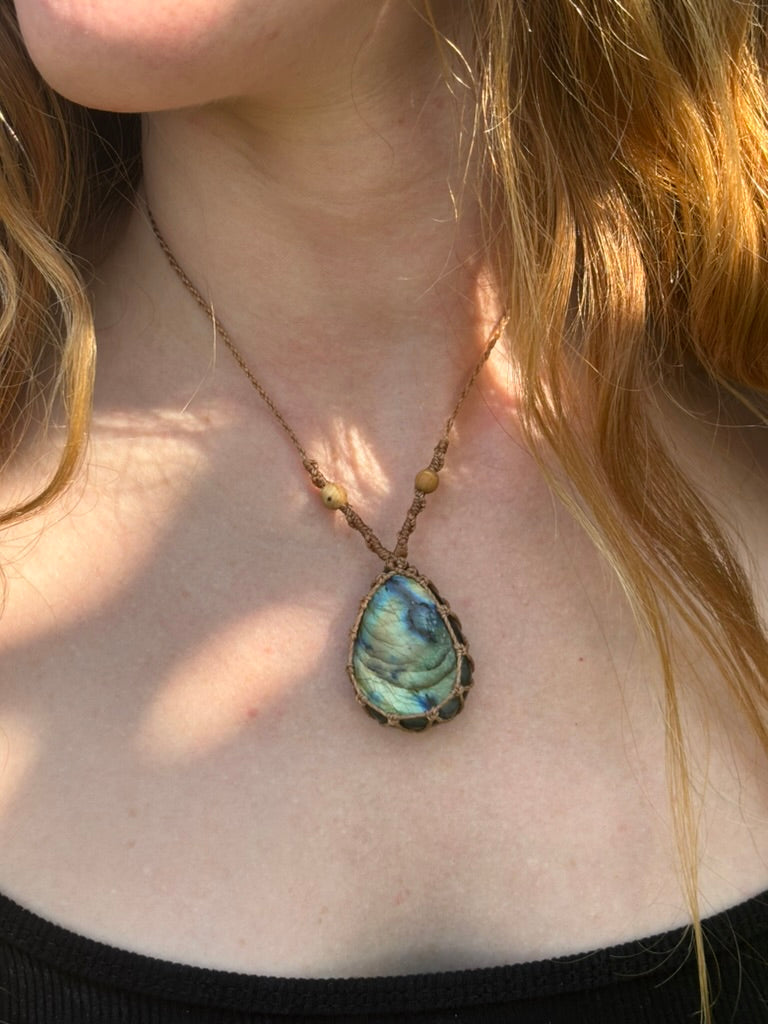 Collier Labradorite goutte-4