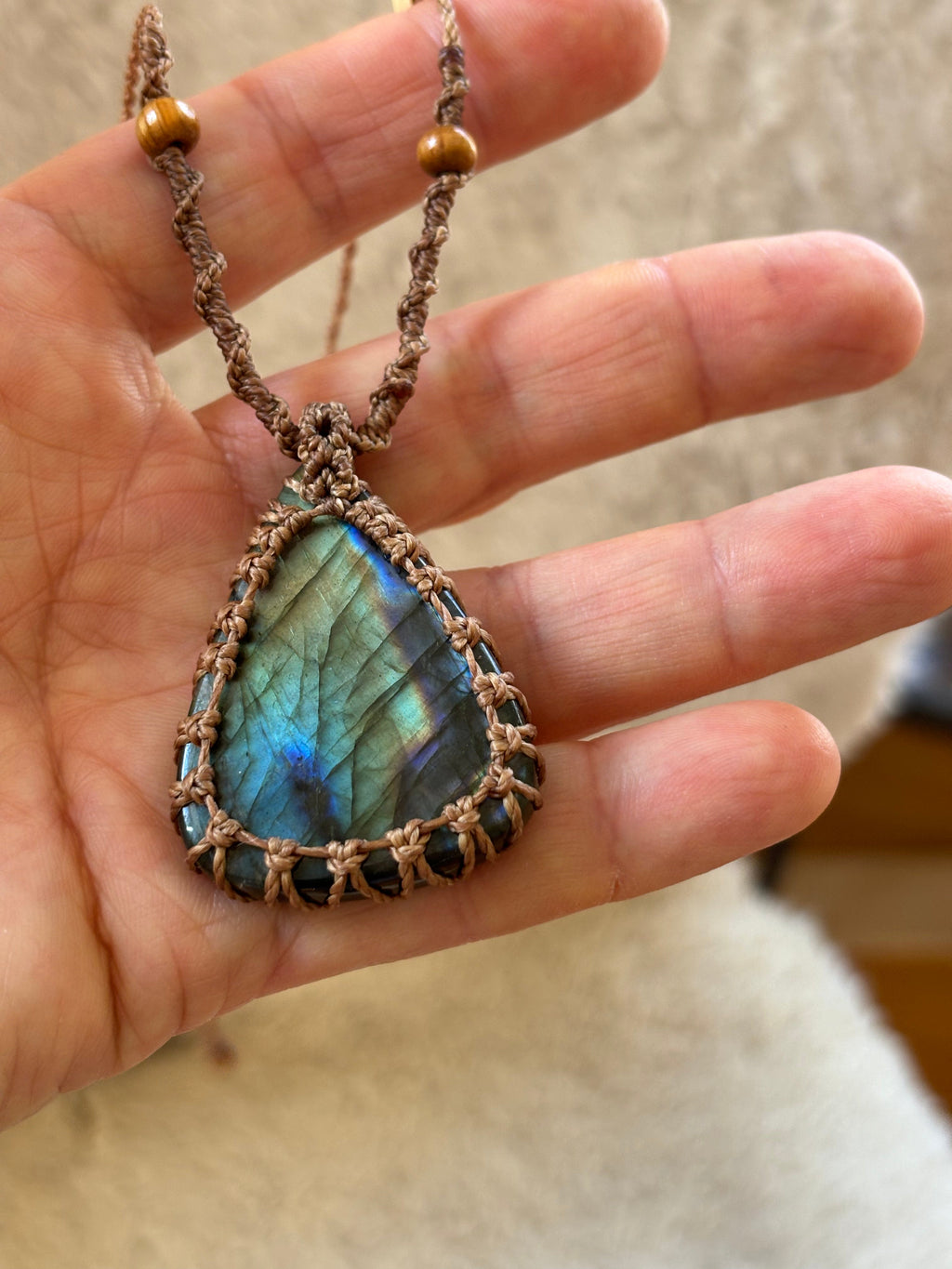 Collier Labradorite goutte-1