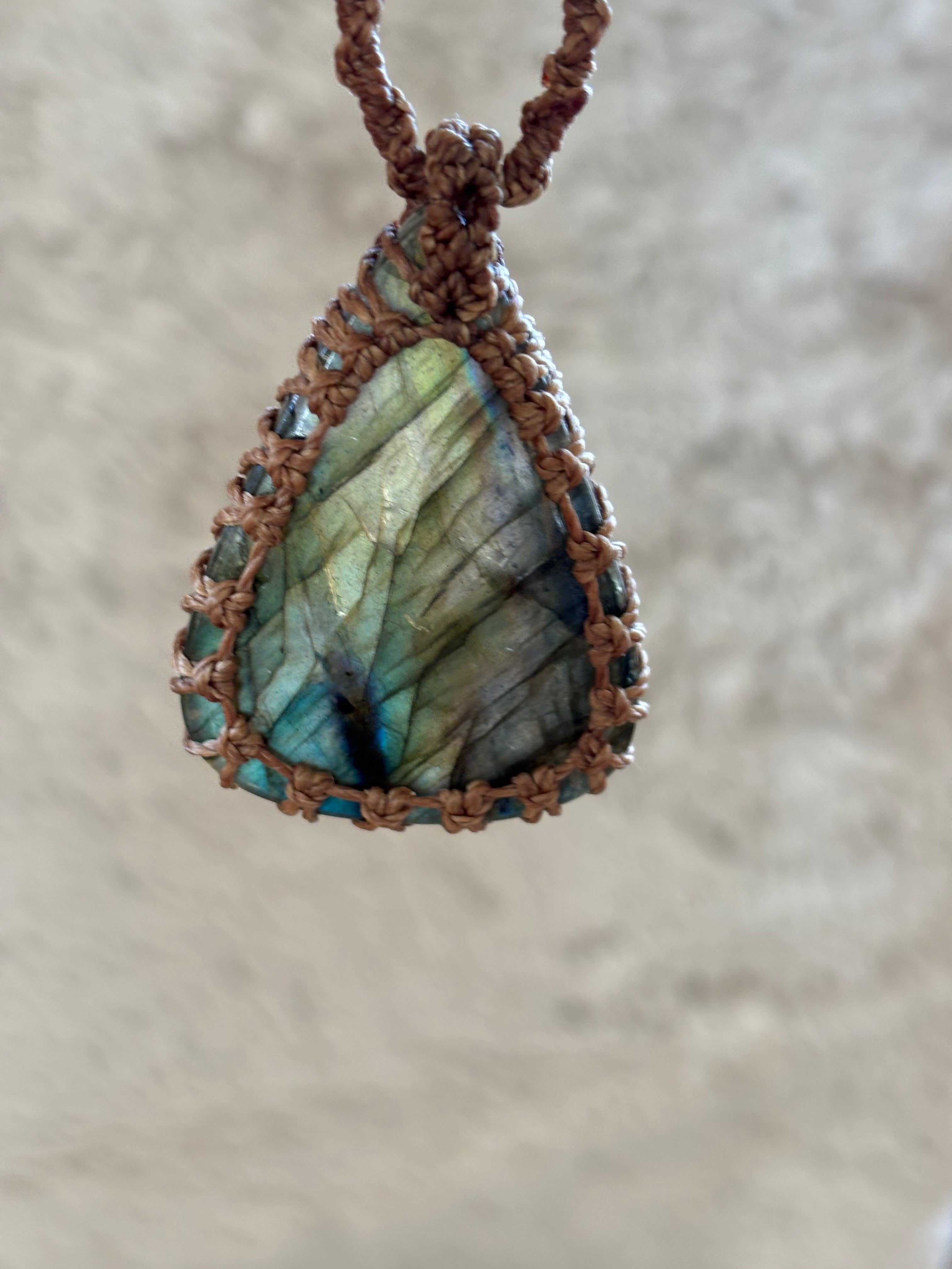 Collier Labradorite goutte-1