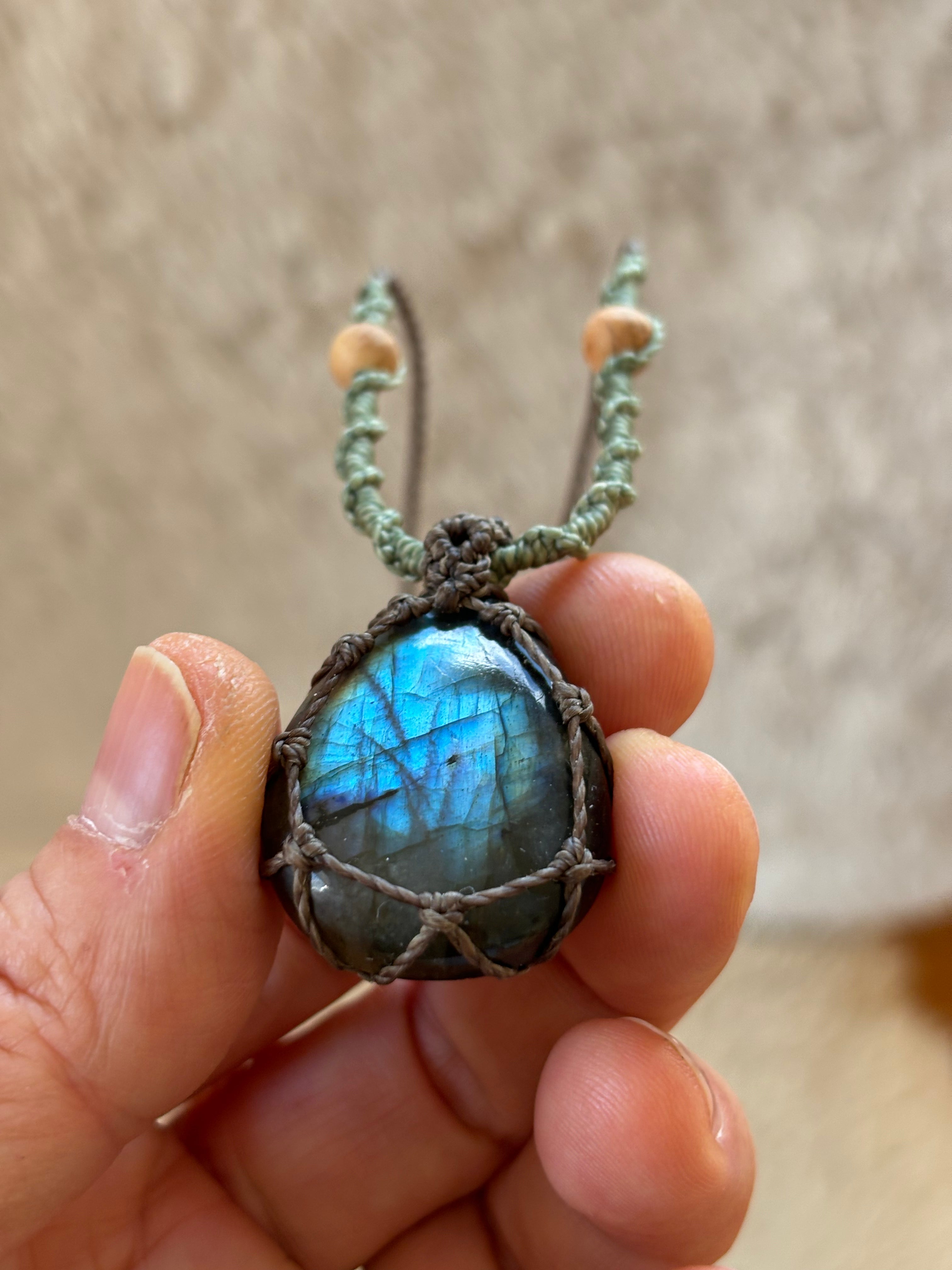 Collier Labradorite goutte-3