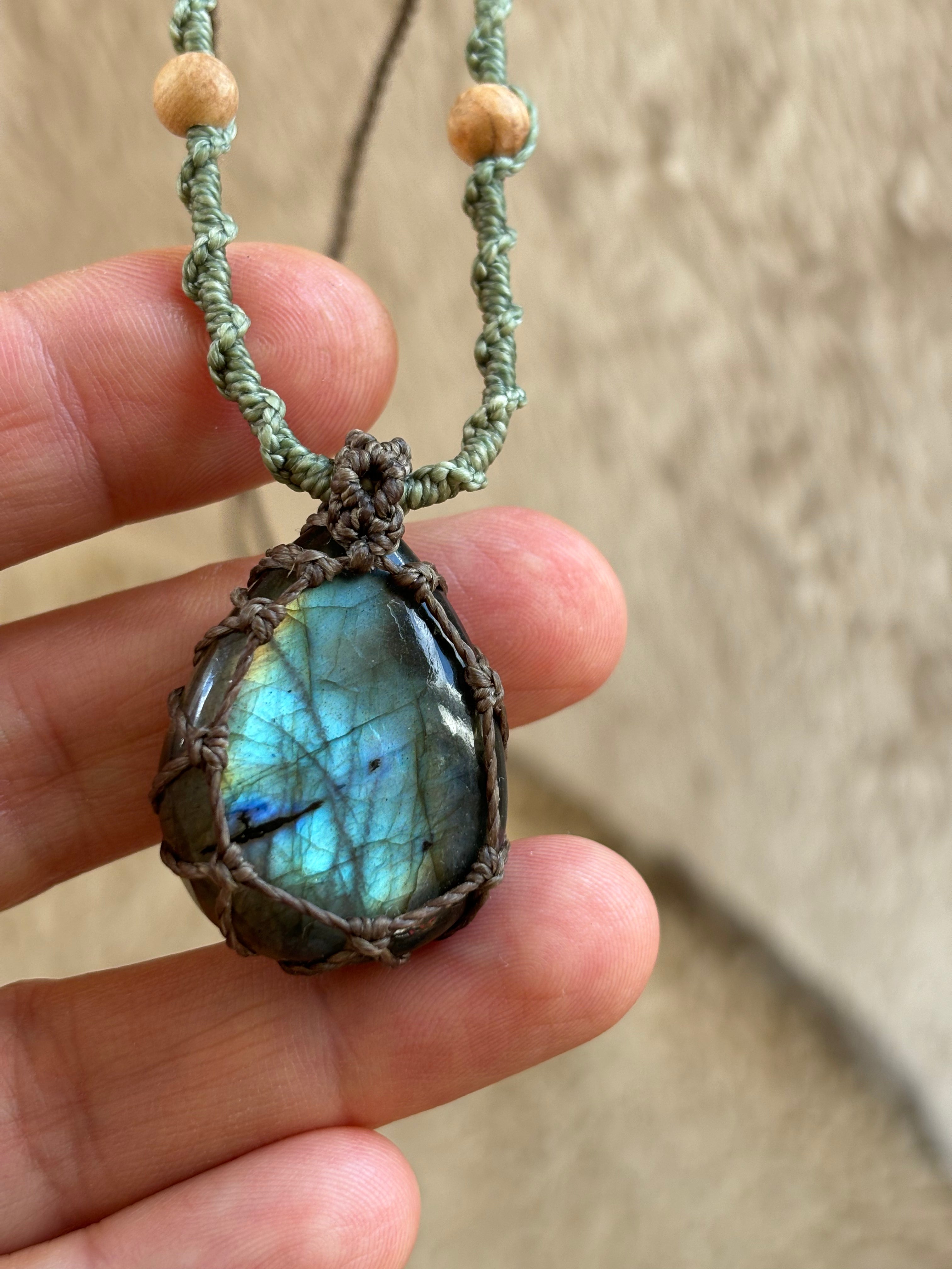 Collier Labradorite goutte-3