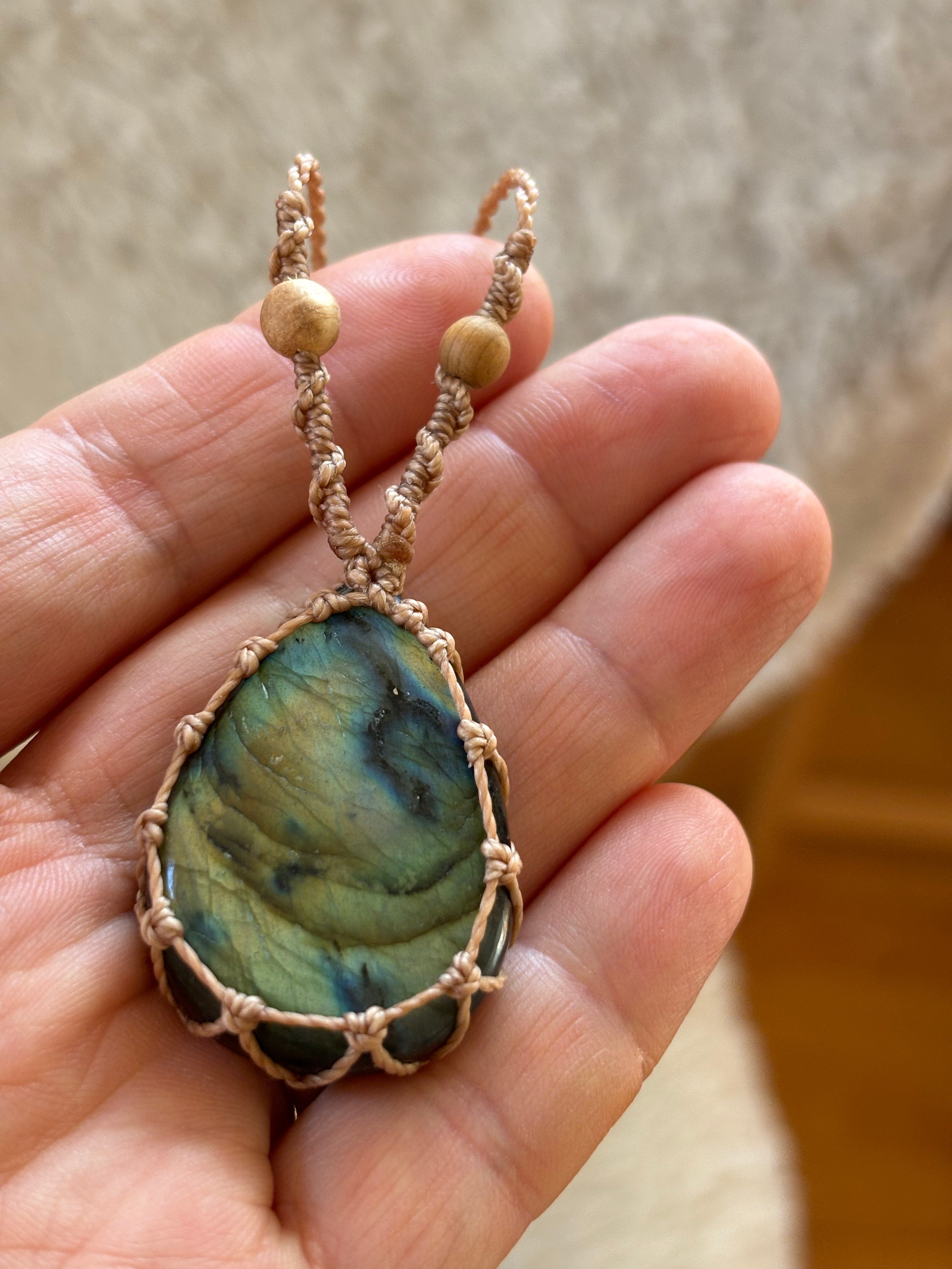 Collier Labradorite goutte-4