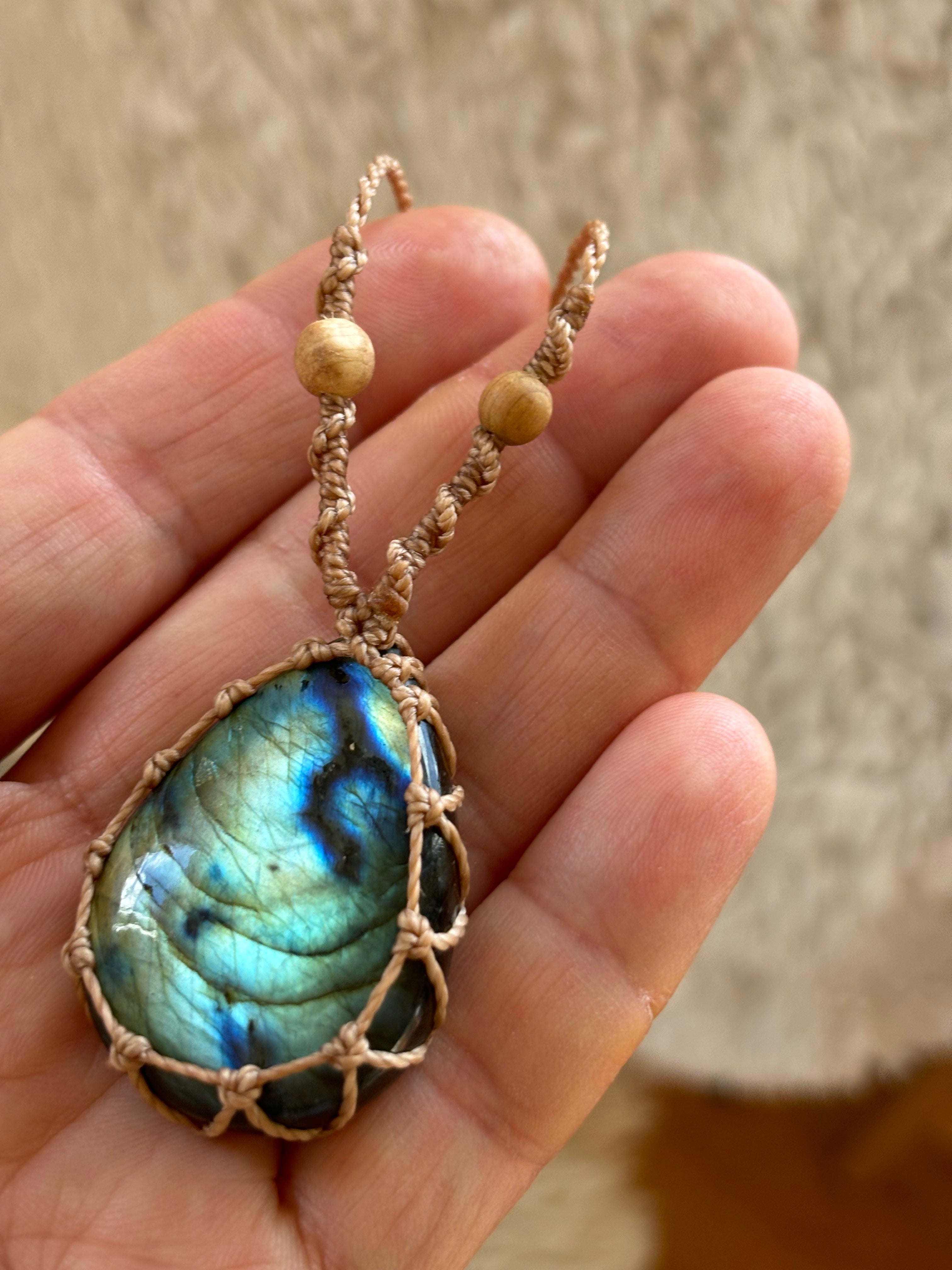 Collier Labradorite goutte-4