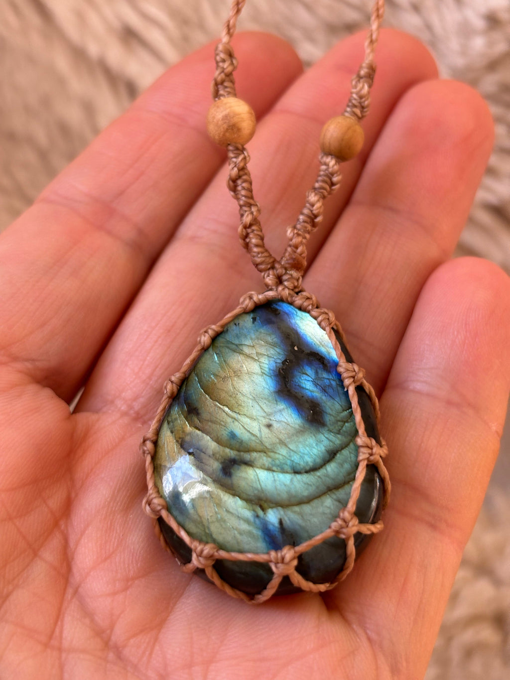 Collier Labradorite goutte-4