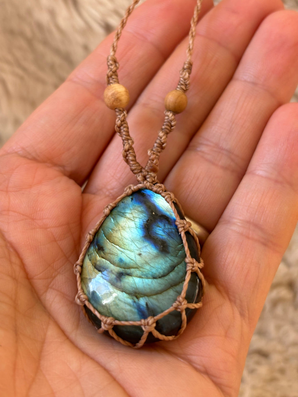 Collier Labradorite goutte-4