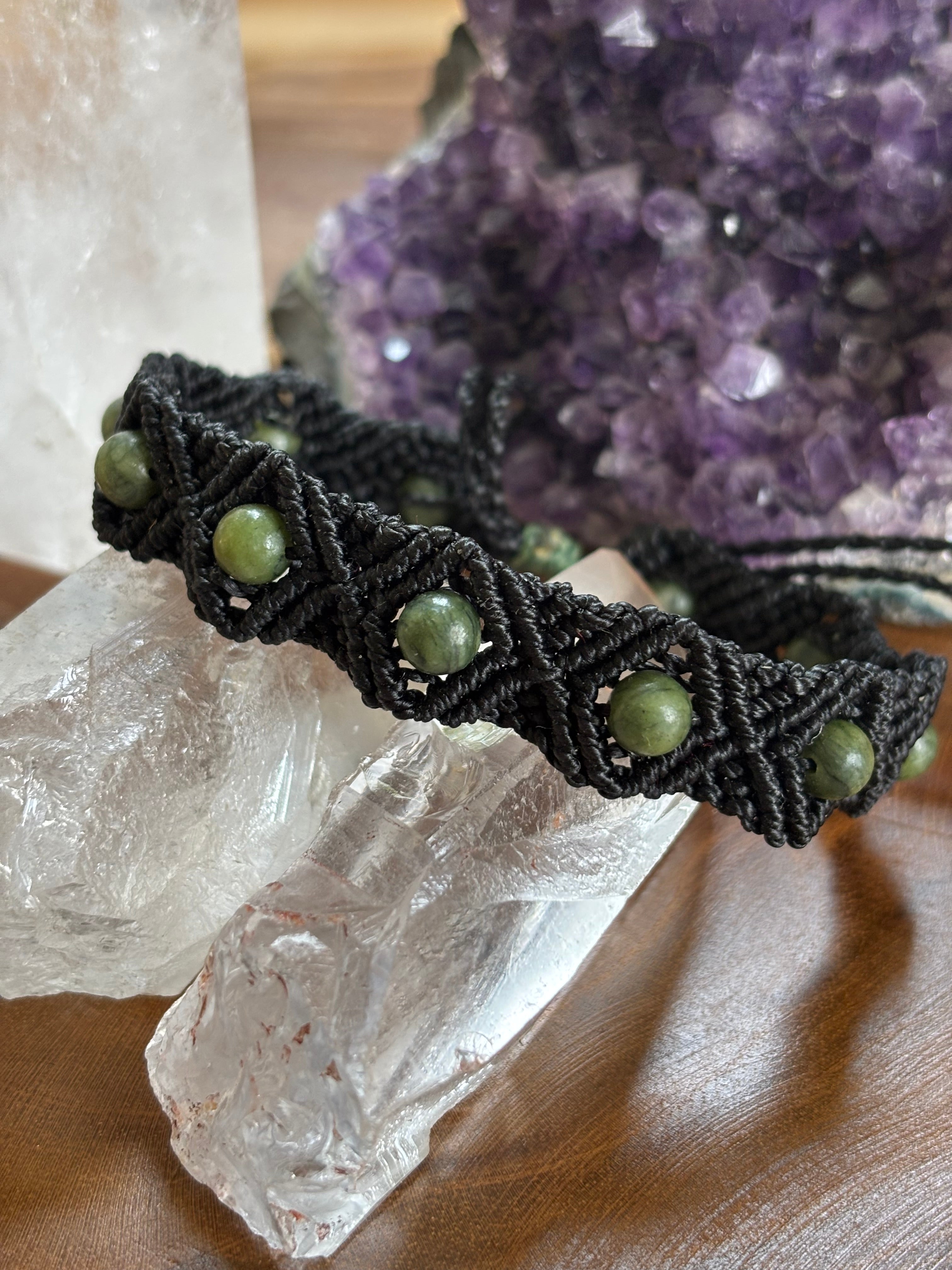 BR007 - "Losanges" - Jade - Noir