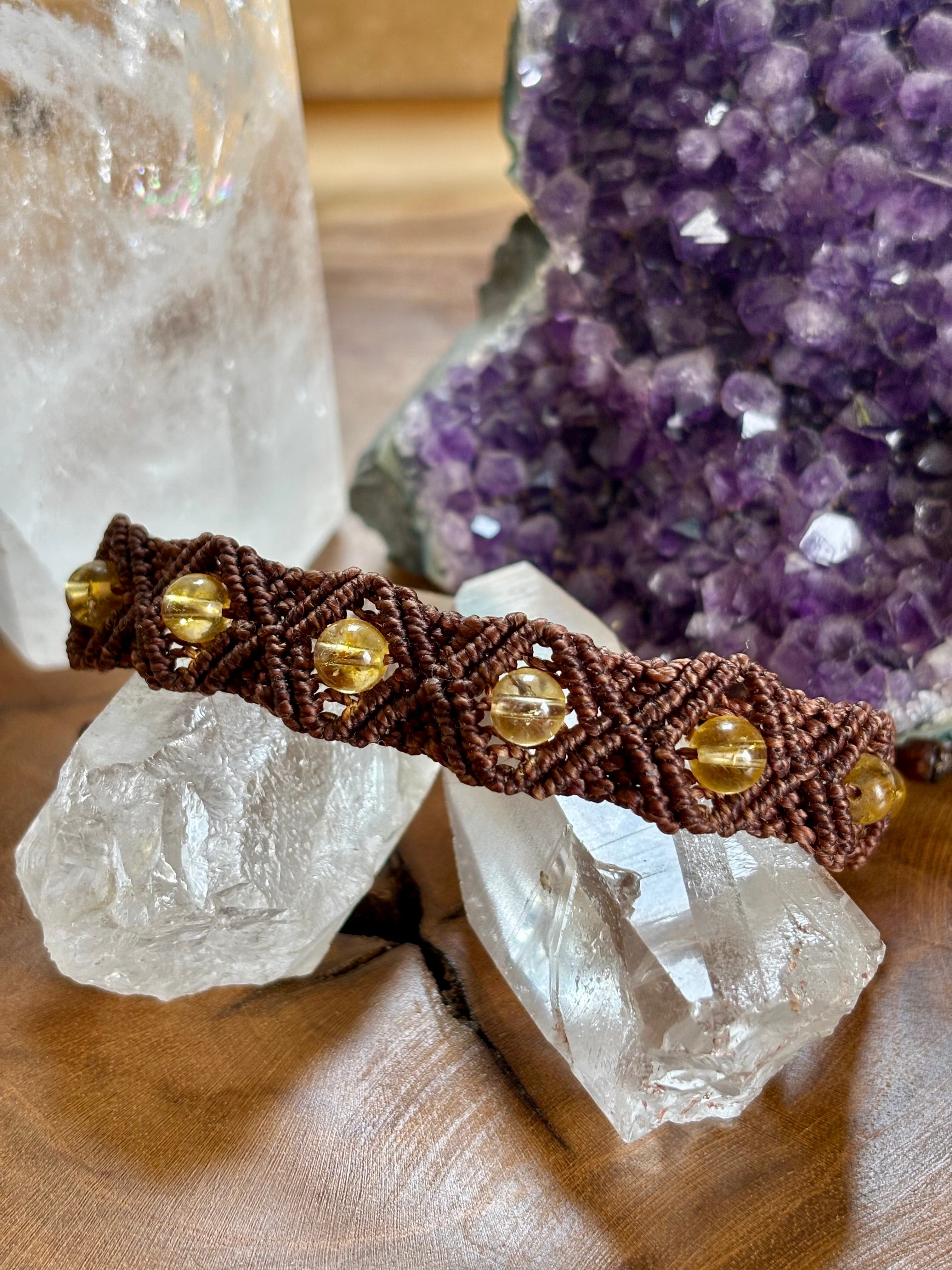 BR015 - "Losanges" - Citrine - brun